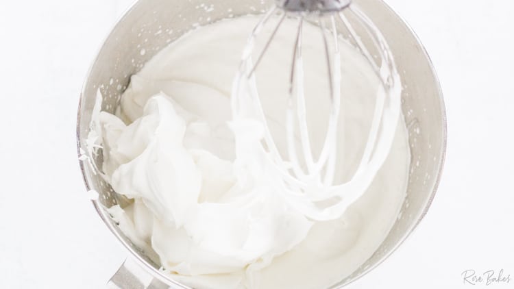 cool whip added to whipping cream mixture