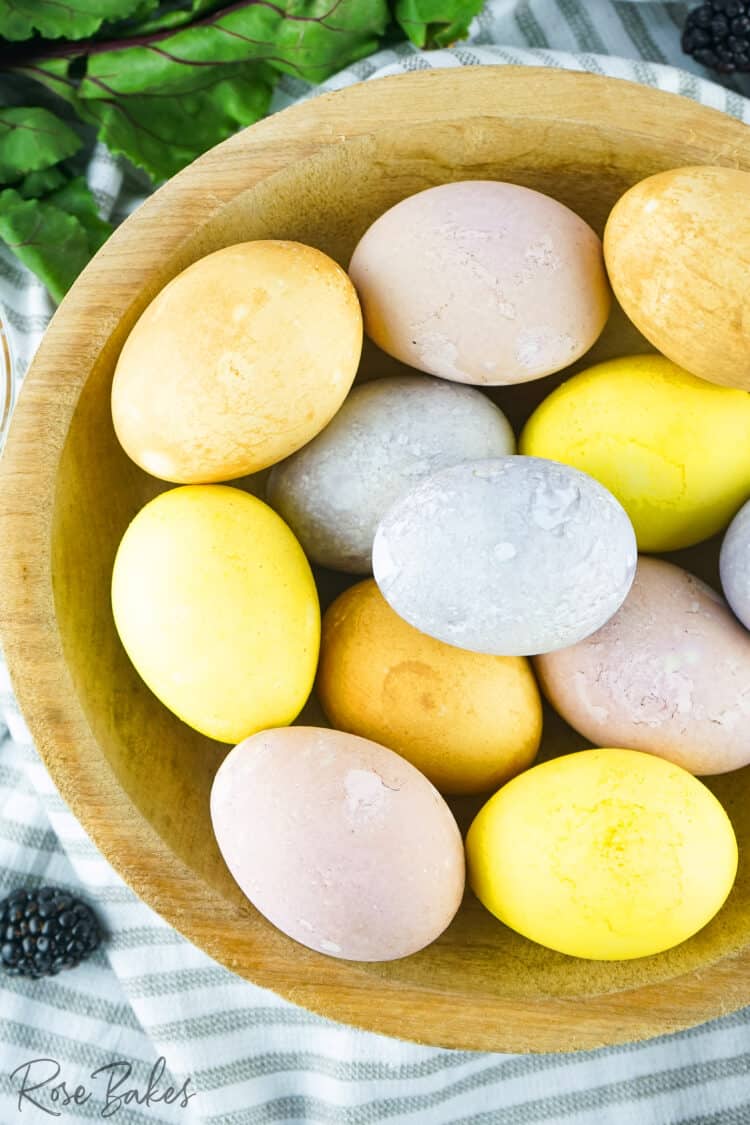 Easter Eggs Dyed with All-Natural Dyes 