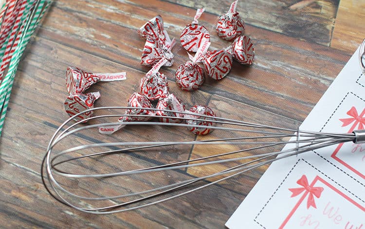 whisk with Hershey kisses for We Wish You a Merry Christmas Gift idea