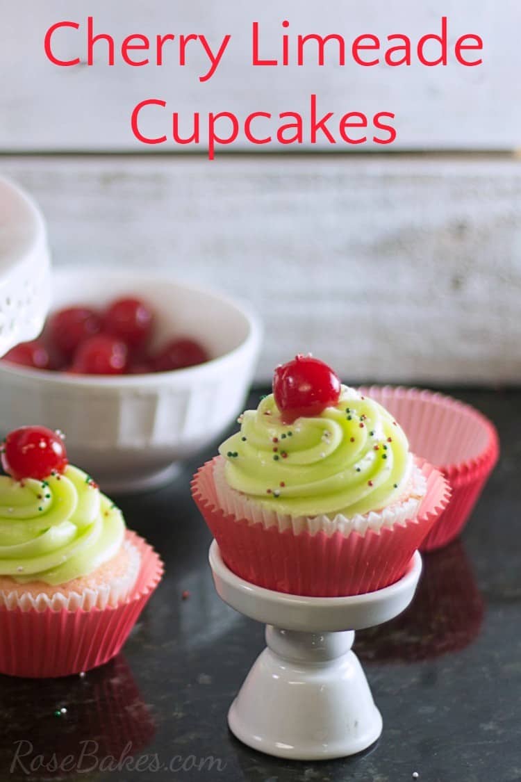 Cherry Limeade Cupcakes | RoseBakes.com