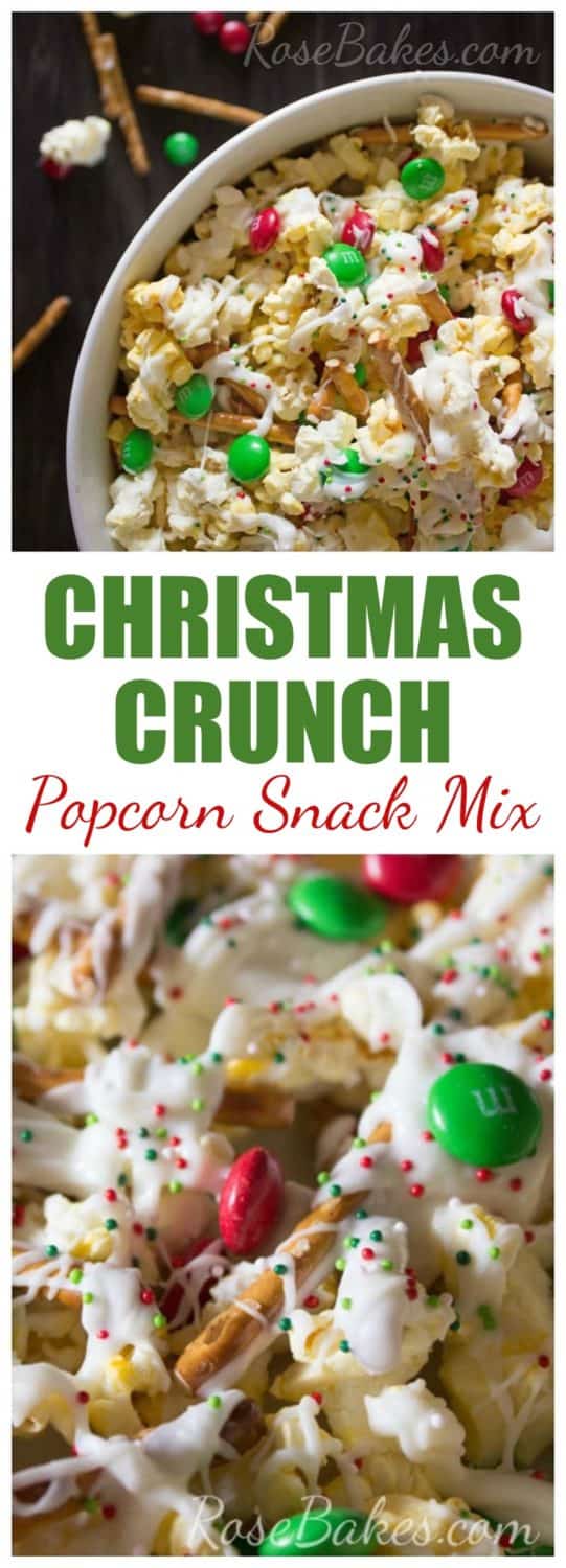 Christmas Crunch Popcorn Snack Mix Pin