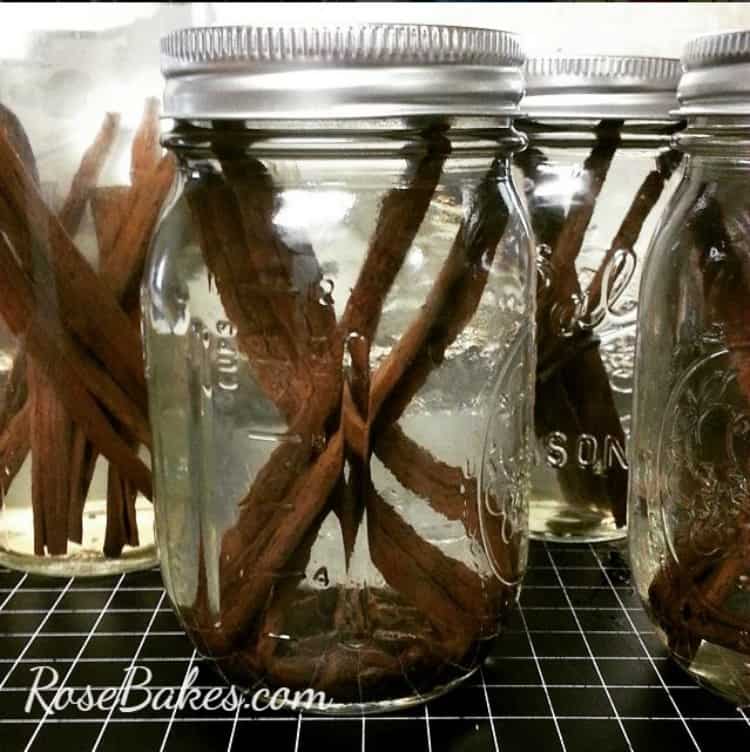 Day 1 Homemade Vanilla extract in pint jars