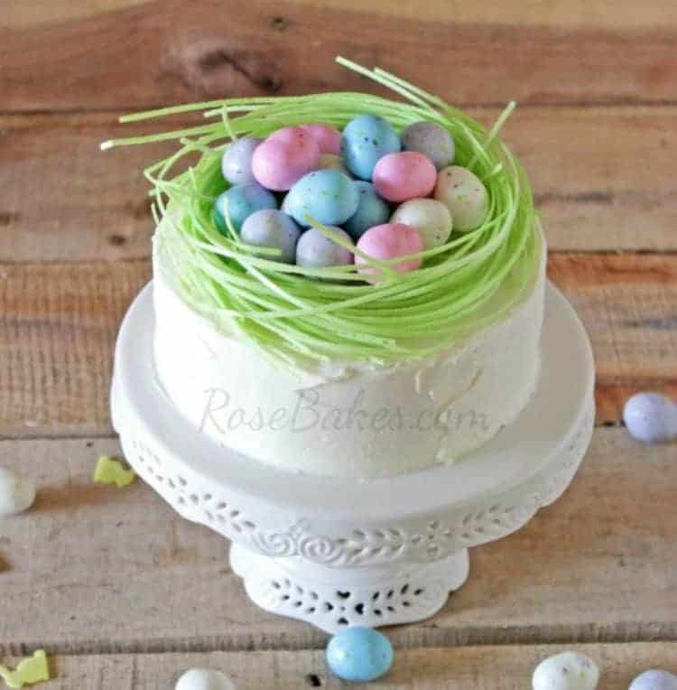 easter eggs nest cake 