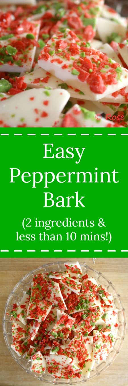 Easy Peppermint Bark (2 ingredients and 10 minutes) RoseBakes