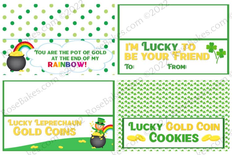 St. Patrick's Day Treat Bag Toppers that are printable 