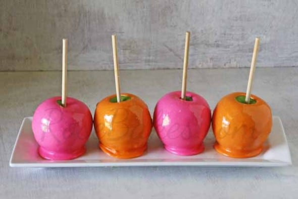 How to Make Hot Pink and Orange Candy Apples