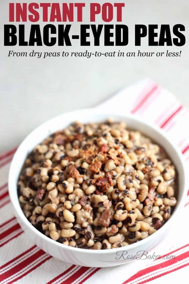 Instant Pot Black-Eyed Peas by Rose Bakes