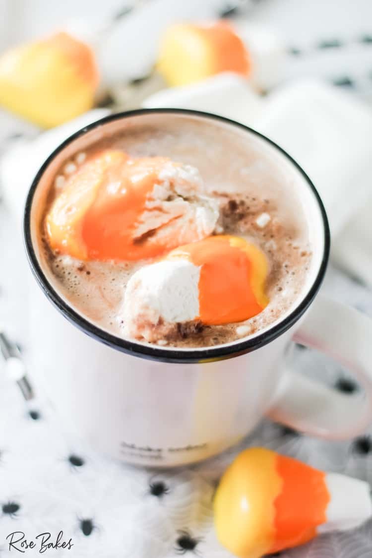 candy corn marshmallow melt in hot chocolate melting 