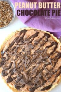 Peanut Butter Chocolate Pie by Rose Bakes