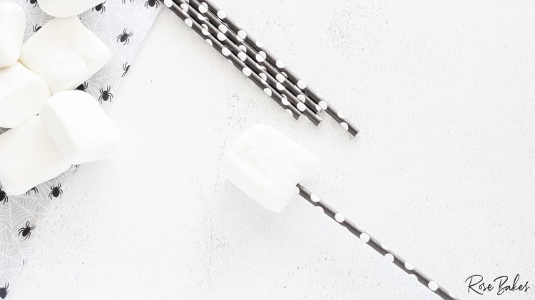 plain white marshmallows on straws 