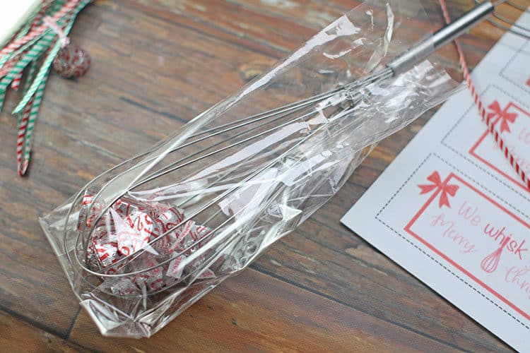 We Whisk You a Merry Christmas Gift Idea whisk with Kisses in Bag
