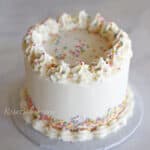 White Confetti Sprinkles Cake