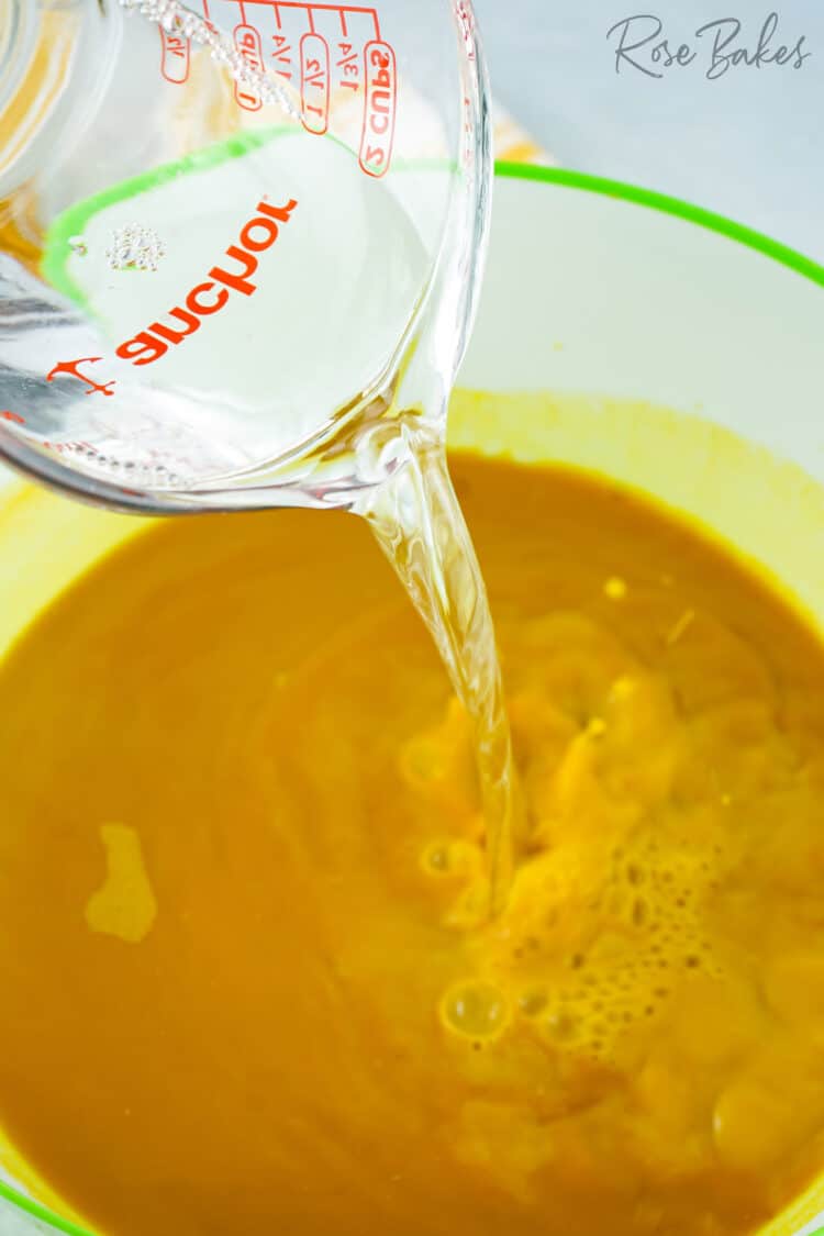 combining the turmeric and the water 